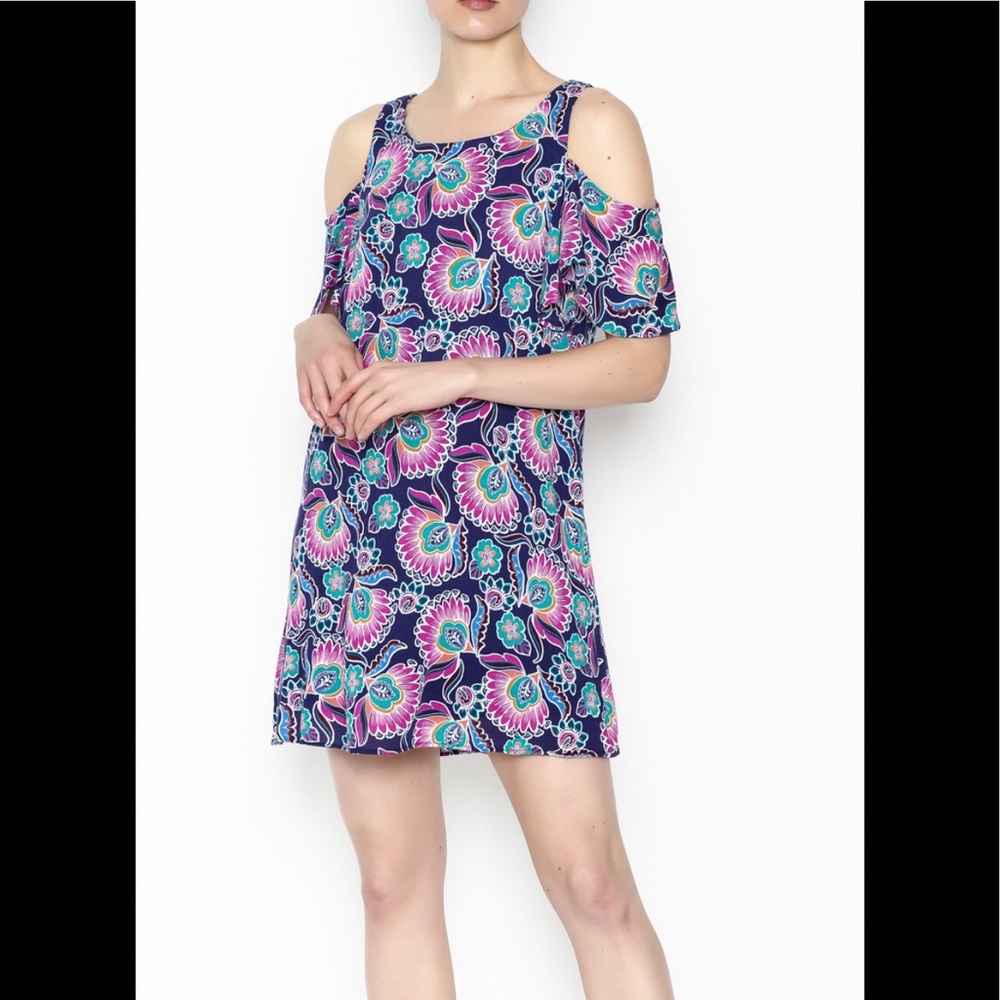 Anthropologie Everly Mod Cold Shoulder Dress Sz. M